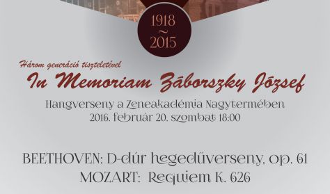 Szent István Gimn. Jubileumi Szimf. Zenekar, Beethoven: D-dúr hegedűverseny,  Mozart: Requiem,