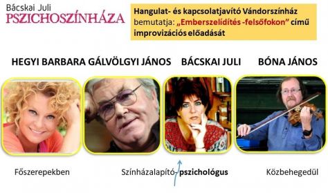 Bácskai Juli PSzichoszínház új bemutatója / Emberszelídítés - felsőfokon Bácskai Juli PSzichoszínház új bemutatója / Emberszelídítés - felsőfokon