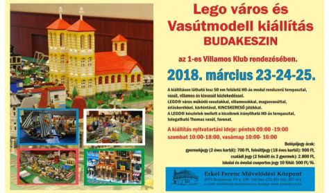 Lego város és Vasútmodell kiállítás BUDAKESZIN