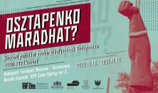 Hermann Veronika kultúrakutató tárlatvezetése az Osztapenko maradhat? című időszaki kiállításban