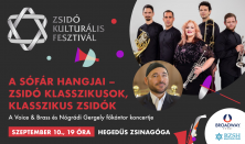 Zsidó Kulturális Fesztivál: A Voice & Brass és Nógrádi Gergely koncertje - A sófár hangjai