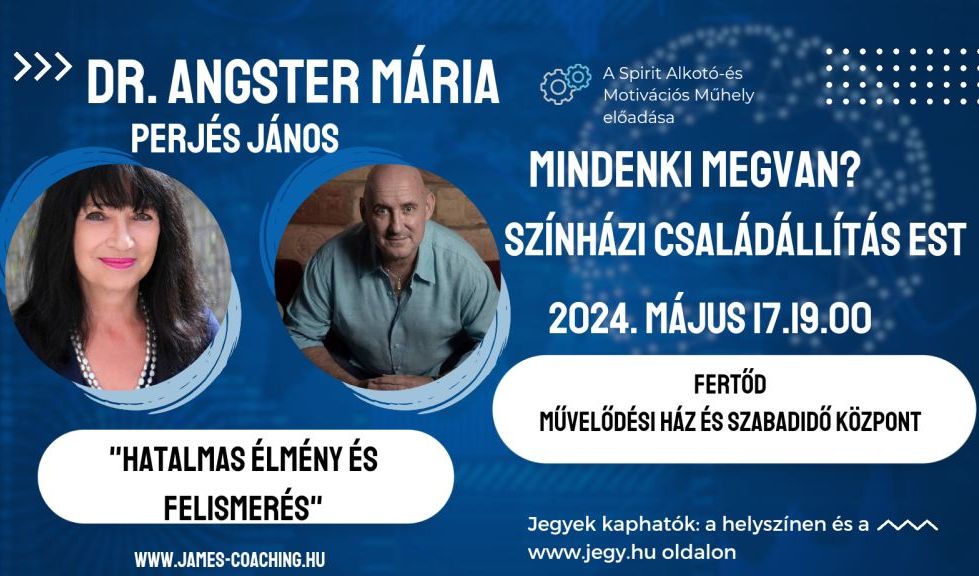 Mindenki megvan? Dr. Angster Mária színházi családállítás estje