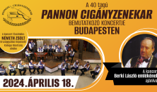 A 40 tagú Pannon Cigányzenekar bemutatkozó koncertje