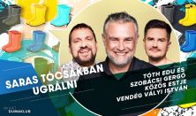 Saras tócsákban ugrálni - Tóth Edu és Szobácsi Gergő: Pódiumbeszélgetés Vályi Istvánnal