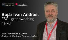 Tudományos Stand Up - Bojár Iván András: ESG - greenwashing nélkül