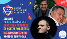 Zsidó Kulturális Fesztivál 2025: Szózene - Pajor Tamás estje Gerendás Péterrel és Koltai Róberttel