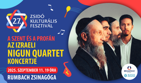 Zsidó Kulturális Fesztivál 2025: A Szent és a Profán – az izraeli Nigun Quartet koncertje Zsidó Kulturális Fesztivál 2025: A Szent és a Profán – az izraeli Nigun Quartet koncertje