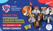 Zsidó Kulturális Fesztivál 2025: Shalom 5786! - Kántorkoncert a zsidó újév fényében
