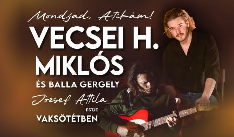 Vecsei H. Miklós és Balla Gergely: Vaksötét József Attila-est Vecsei H. Miklós és Balla Gergely: Vaksötét József Attila-est