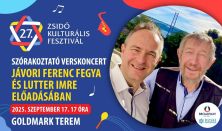 Zsidó Kulturális Fesztivál 2025: Szórakoztató verskoncert - Jávori Ferenc Fegya és Lutter Imre