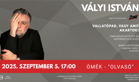 Vályi István: Vallatópad, vagy amit akartok! - Beszélgetős est Vályi István: Vallatópad, vagy amit akartok! - Beszélgetős est