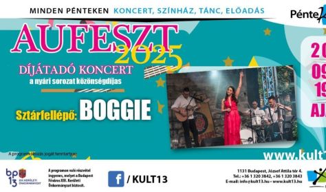 PénteK13 - AUFESZT Díjátadó koncert – Sztárfellépő: Csemer BOGGIE és Zenekara