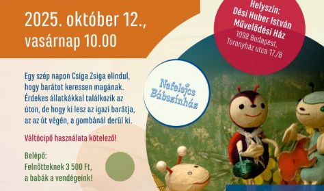 Csiga Zsiga – Babaszínházi előadás -Nefelejcs Bábszínház