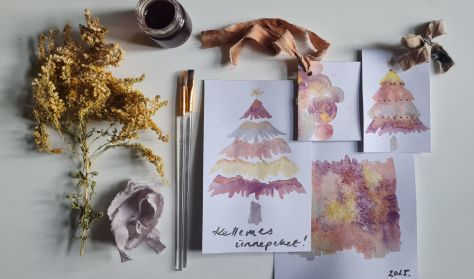 Adventi akvarellfestés természetes tintákkal (13:00-17:00)